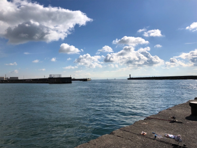 垂水漁港でファミリーフィッシング