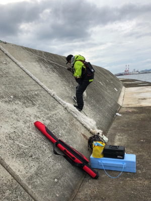 渋すぎ風強すぎ沖堤防!