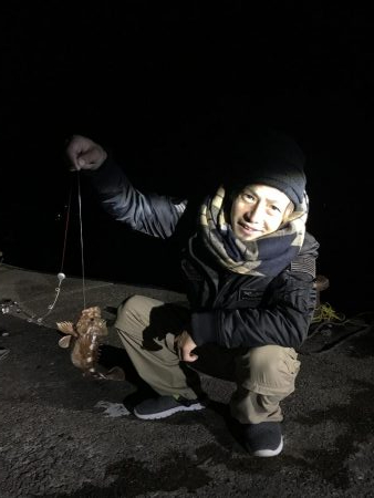 林崎漁港で真アナゴ