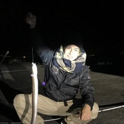 林崎漁港で真アナゴ