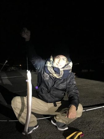 林崎漁港で真アナゴ