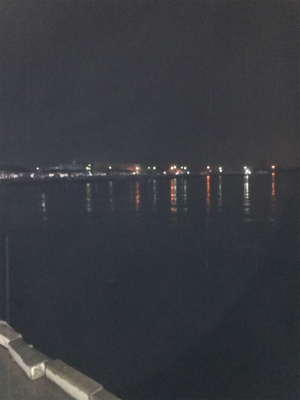 雨の中アジング