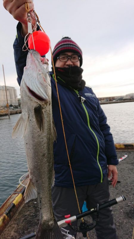 今年の竿初めエビ撒き