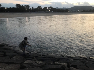 初釣りは穴釣り