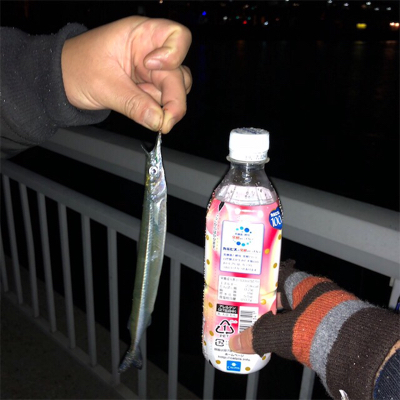 自作ワームで夜釣り！！