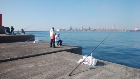 播磨新島でキス釣り