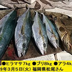 大物釣果速報！●光義丸：平戸市早福港