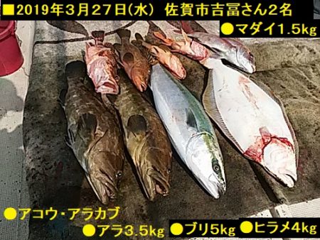 大物釣果速報！●光義丸：平戸市早福港