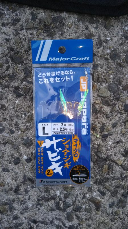 寒サバ狙いでショアジギサビキ