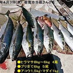 大物釣果速報！●光義丸：平戸市早福港