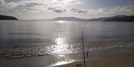 サーフからシロギス狙い