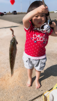 子供達初めての釣り