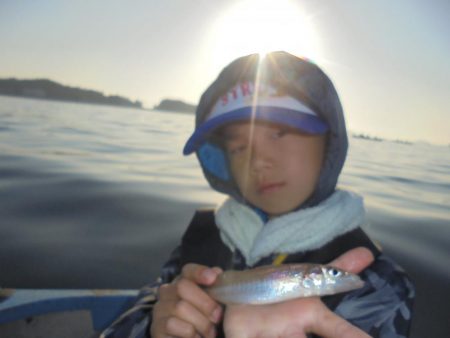 息子とボートキス釣り