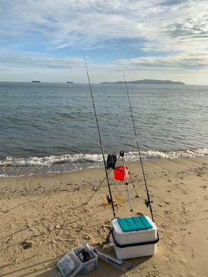 長浜海岸でキス