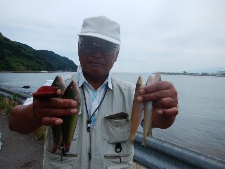 境水道で良型キス狙い