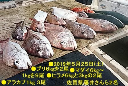 大物釣果速報！●光義丸：平戸市早福港