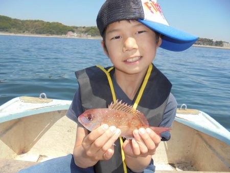 息子とボートキス釣り