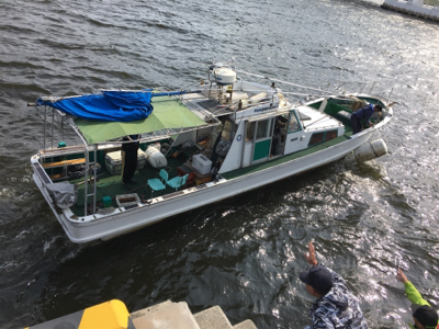 知り合いの船で明石タイ狙い