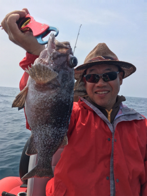 再び出た!!ビッグアコウ!!自己新記録!!マイボートで丹後タイラバ釣行