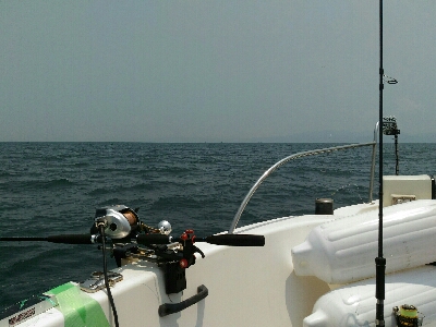 明石沖で真鯛釣り