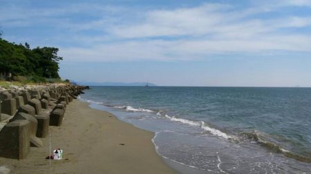 キス釣り釣行　由良川河口（左岸）