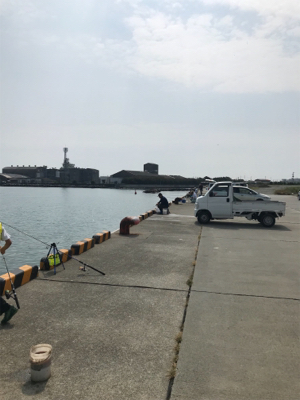 赤石東埠頭で、アジ200匹とツバス3匹