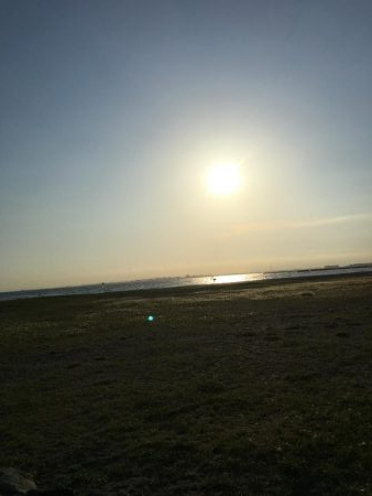 検見川浜の突堤にて