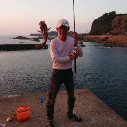 豆アジが大物に