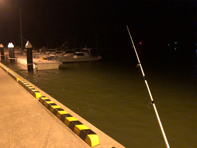 仕事帰りに夜釣り