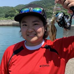 初めてイカ釣れました