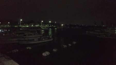 強風の中のエギング