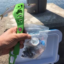 水分補給とゴミ拾い