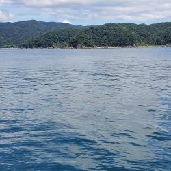 台風前の一文字に