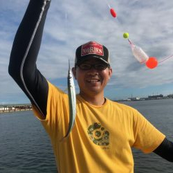 汐見埠頭で初サヨリ釣り