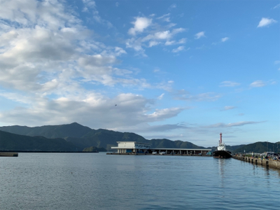 知多半島から小浜漁港へ。