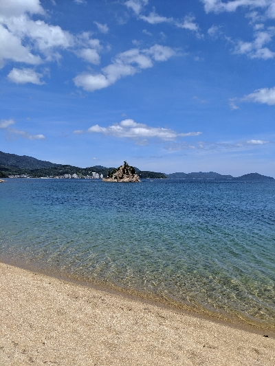 日本海でちびっ子と遊ぶ
