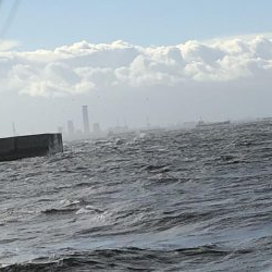 台風の日に釣行