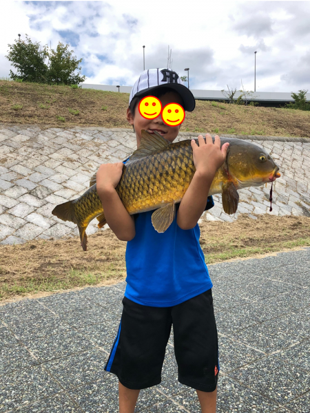 小学1年生８０ｃｍオーバーの真鯉をゲット