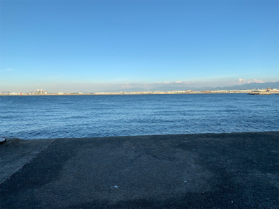 沖一文字でショアジギング