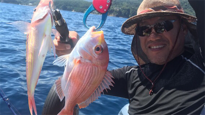 マイボートでアマダイ狙い