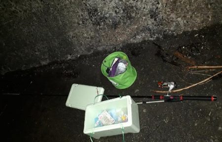 夜釣りでアジ!!!