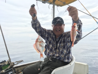 知り合いの船でタイラバ、アマラバ。