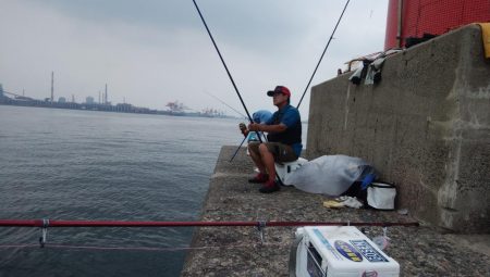 潮動き悪く良型キス不発の播磨新島