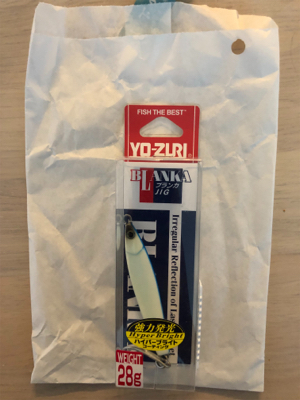 爆風の中のライトショアジギング