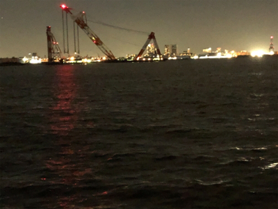 向かい風が寒かった