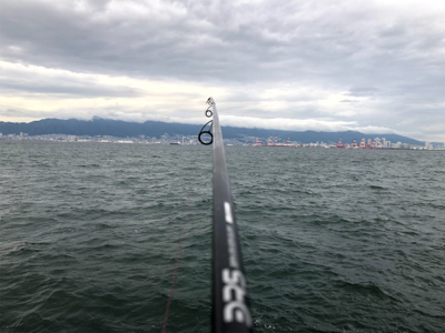 ミニ波止でショアジギング