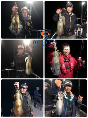 テップランで良型アオリイカ