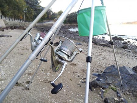 室津で投げ釣り!キスとタコ