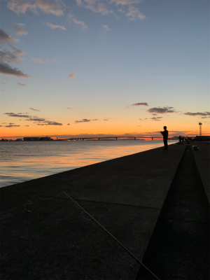 爆風の中ポーアイ釣行