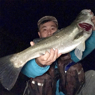 いつものドブ川で!